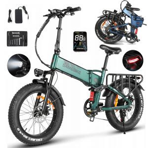 V&eacute;lo &Eacute;lectrique Pliable Samebike Rs-A02 Pro, Batterie Amovible 15 Ah, Vert - Neuf