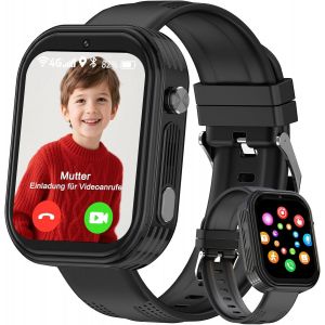 Checarzhn--No1-Montre Connectée Enfant¿Montre Gps Enfant 4g-Appels Vidéo Hd, Alerte Sos, Étanche Ip67 - Smartwatch Éducative Avec Bracelet Sécurisé Et Batterie Longue Durée - Neuf
