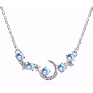 Kales-Collier De Lune Planete,Collier Lune Étoile Planete,La Plus Spéciale De L'univers,Boho Avec Étoile De Lune Chaîne Pour Femmes Adolescentes - Neuf