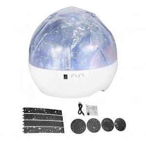 Aliment&eacute; par USB LED Projecteur Lumi&egrave;re de Nuit avec de la Musique pour la Salle de S&eacute;jour et Chambre &agrave; coucher, r&eacute;glage de la Luminosit&eacute;, Multicolore Design - Neuf