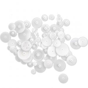Diff&eacute;rents styles d'engrenage en plastique blanc 58 pcs pour RC jouets - Neuf