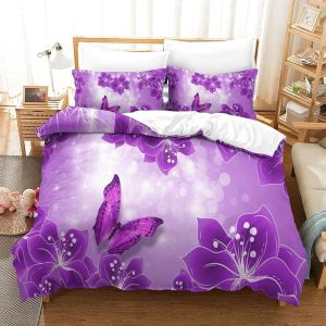 Housse De Couette Motif Imprim&iquest;&iquest; Butterfly D ,En Parure De Lit Avec Housse De Couette Et Taies D'oreiller,Fermeture &iquest;&iquest;Clair,Doux Microfibre Hypoallerg&iquest;&iquest;Niquesingle&pound;&iquest;Xcm&pound;&copy; - Neuf