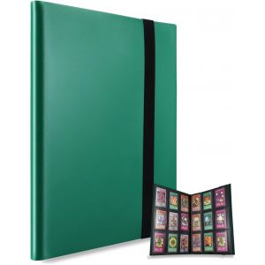 Kalanka-Classeur Pour Cartes À Collectionner, Porte Cartes Rangements Pour 360 Cartes, Compatible Avec Pokemon Cartes (Vert) - Neuf