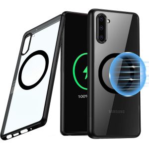 SJZG-Pour Samsung Galaxy Note 10 Coque Compatible Avec Magsafe, Coque De Protection Ultra-Mince Transparente Anti-Chocs Et Anti-Chute Coque De Protection Pour Samsung Galaxy Note 10, Noir - Neuf