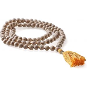 Tulsi Mala Collier De Pri&egrave;re Bouddhiste En 108 Perles En Bois Tulsi - Neuf
