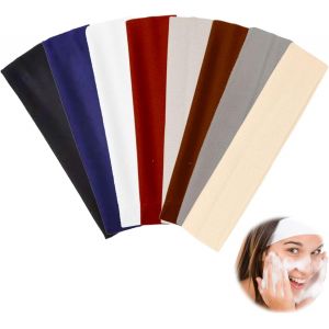 Lot De 8 Bandeau Cheveux Femme Homme Unisexe, Bandeaux De Sport Antid&eacute;rapant Headband Elastique Sport Serre Yoga &Eacute;lastique Antid&eacute;rapant Pour Yoga Running Fitness Cyclisme, Accessoires Cheveux - Neuf