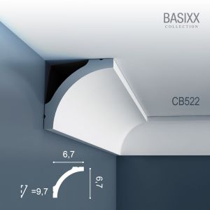 Corniche Moulure Cimaise Décoration de stuc Orac Decor CB522 BASIXXProfil décoratif du mur | 2 m - Neuf