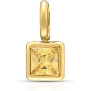 Kal-Collier Plaqu&eacute; Or 14 Carats Avec Pierre De Naissance En Oxyde De Zirconium Pour Femme Avec Pendentif R&eacute;glable Fermoir Rond Ne Ternit Pas - Neuf