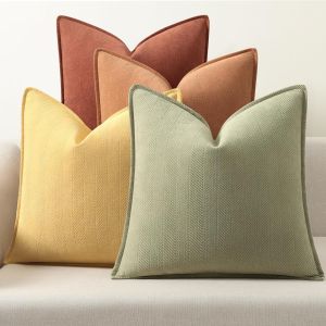 Cauc-Lot De 4 Housses De Coussin 45x45 Cm En Chenille, ¿¿L¿¿Gantes Et Luxueuses Housse Coussin, Id¿¿Ales Pour D¿¿Corer Votre Canap¿¿, Votre Lit Ou Votre Maison - Neuf