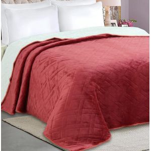 -Couverture Sherpa Sheep 150/160, Couette L&eacute;g&egrave;re Et Rembourr&eacute;e, Couverture R&eacute;versible En Flanelle Thermosoud&eacute;e - Neuf