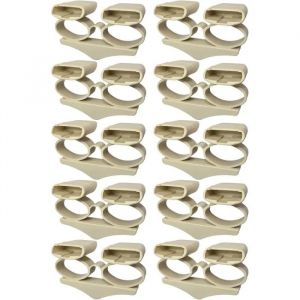 10x Embout Support Latte Double Long 38 x 8 mm Suspendu &eacute;lastom&egrave;re pour sommier Cadre Bois Embout lit Meuble Fixation Tenon, Beige - Neuf