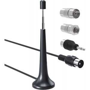 Antenne Fm T&eacute;lescopique Avec Base Magn&eacute;tique, Antenne Radio 75 Ohm Pour Tuner Radio Portable R&eacute;cepteur St&eacute;r&eacute;o Av St&eacute;r&eacute;o Amplificateur St&eacute;r&eacute;o Home Cin&eacute;ma Hifi - Neuf