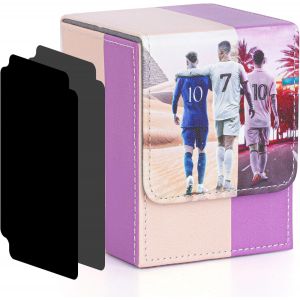 Chenquansarl-Deck Box Pour Cartes De Football - Compatible Avec Cartes Mtg - Pour 110 Cartes Tcg - Avec 2 Séparateurs De Cartes - Neuf