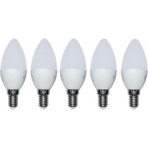 Sjzg-Lot De 6 Ampoules Led En Forme De Bougie E14 3,5 W 250 Lm Blanc Chaud - Neuf