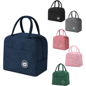 KALANKA-Sac Isotherme Repas 6L Petit Panier Repas Lunch Box Isotherme Sacs Repa Portable &agrave; d&eacute;jeuner pliable Petit Sacs Lunch Box &Eacute;tanches pour Femmes,Hommes,Enfants &Eacute;tudiant Bureau Pique (Azul) - Neuf