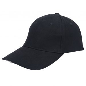 Casquette De Baseball Reglable En Coton Leger A Led (Noir) - Neuf