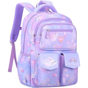 Sac A Dos pour Enfant Cartable Fille Primaire Maternelle,Kawaii Sac D'école pour Fille Garçon 6 8 à 10 ans,Sac Ecole Léger et Imperméable,28 * 17 * 41 cm[T146] - Neuf