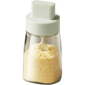 Bouteille D'assaisonnement Vide Avec Cuillère Rétractable, Verre Résistant À La Chaleur, Couvercle Amovible, Bouteille D'assaisonnement En Verre Transparent Pour L'organisation De La Cuisine - Neuf