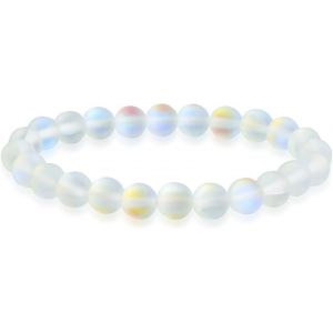 Kal-Bracelet Extensible Empilable En Perles Rondes De Pierres Semi-Pr&eacute;cieuses Multicolores Naturelles 8mm Pour Femmes Hommes Adolescents Unisexe - Neuf