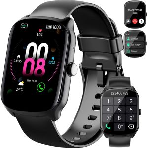 Montre Connect&eacute;e Femme Homme, Avec Appel Bluetooth, 1.95""Hd Ecran Incurv&eacute; Smartwatch, 110+ Sportifs Montre Podom&egrave;tre, Sommeil/Cardiofrequencemetre Montre Sport, Ip68 &Eacute;tanche Pour A[MON8300415] - Neuf