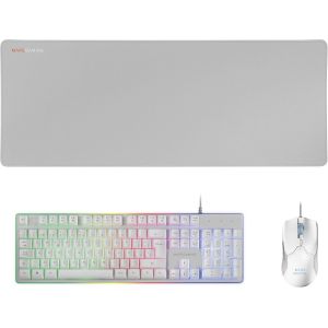 Mcpxwes, Combo H-Mech Clavier + Souris Ultralégère + Tapis De Souris Xxl, Blanc, Es - Neuf