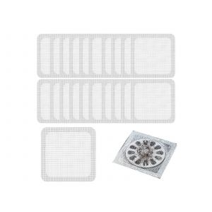 Lot de 20 autocollants adh&eacute;sifs jetables en maille pour attrape-cheveux et canalisations - Neuf