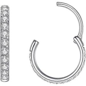 Anneaux De Nez Zircone Cubique Anneau De Nez Cartilage Boucle D'oreille Clair Cz Hoop Septum Anneau Clicker 316l Acier Chirurgical Hélice Piercing Lobe D'oreille Daith Tour Conque T - Neuf