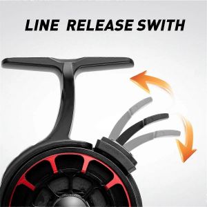 Moulinet De P&ecirc;che Sur Glace En M&eacute;tal Haute Vitesse 3,5:1 60 L 4 + 1 Bb,Volant De P&ecirc;che-B - Neuf