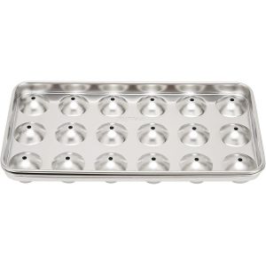 Kal-Mini Bacs À Glaçons, Bac À Glaçons Rond Avec Couvercle, Bacs À Glaçons, Moule À Glaçons, Moule À Glaçons En Acier Inoxydable, Boule De Refroidissement À Glaçons, Mini Bac À Glaçons Circulaire Pou - Neuf