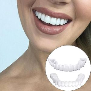Smile Dental Fausses Dents Couverture Sourire Parfait Facettes Comfort Fit Flex Denture Teeth-Hy - Neuf