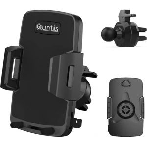 Support de t&eacute;l&eacute;phone Portable Universel pour Ventilation de Voiture, Espace pour c&acirc;ble de Charge et auxiliaire, Rotatif &agrave; 360&deg;, Compatible avec iPhone, Samsung, Huawei, HTC, LG, Sony Xiaomi, - Neuf