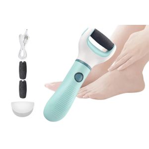 R&acirc;pe &Eacute;lectrique Pour Callosit&eacute;s Des Pieds Avec 3 Rouleaux Interchangeables Et C&acirc;ble De Chargement Usb - Neuf