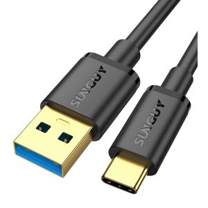 Câble USB C, 3 m Câble USB A vers USB C 5 Gbps Cable Android auto Compatible avec iPhone 16/15 Pro Max, Galaxy S24 S23 S22, SSD - Neuf