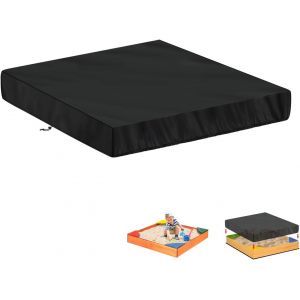 SPWA-Bâche Bac à Sable Exterieur Housse de Bac à Sable, 420D Oxford Bâche pour Bac à Sable, Housse de Protection pour Bac à Sable de Jardin, Imperméable Couverture Bac à Sable, 100x100x20cm - Neuf