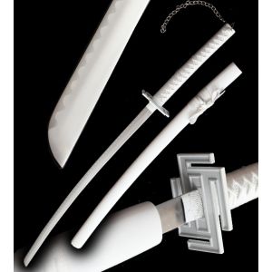Bleach Bankai Ichigo Blanc Katana Hollow Epee Sabre Replique D&eacute;coration - Neuf
