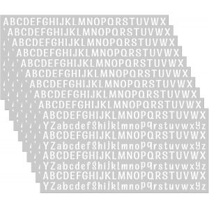 Lot De 10 Feuilles D'autocollants Lettres Et Chiffres Pour Enfants - 1,3 Cm - Petits Autocollants De L'alphabet Pour Décoration D'art, Bricolage, Scrapbooking, Fabrication De Cartes (Blanc) - Neuf