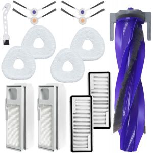 accessoires pour Narwal Freo X Ultra/J4/J4 Lite robot aspirateur pièce de rechange,Brosses à rouleau + 4 Chiffon + 2 sac à poussière + 2 filtres + 4 brosses latérales - Neuf