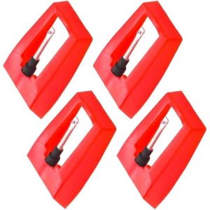 Lot de 4 t&ecirc;tes de lecture, stylet pour disques vinyles, universel, frontal, aiguille, durable, rouge - Neuf