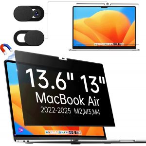 acdsgd-Magn&eacute;tique Filtre de Confidentialit&eacute; pour Macbook Air 13.6/13 (2022-2025 M2&iquest;M3&iquest;M4), Amovible d'&eacute;cran Anti Espion Filtre Ecran Confidentialit&eacute; pour Mac Air M3 13.6 Pouces - Neuf