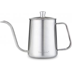 KALANKA-Gage Bouilloire à col de cygne en acier inoxydable avec bec long et étroit 600 ml,Argent - Neuf