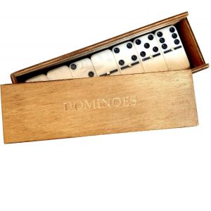 Eryi-Jeu Traditionnel De Dominos Double Six, 28 Pièces Plus Boîte En Bois Et Couvercle Coulissant - Neuf