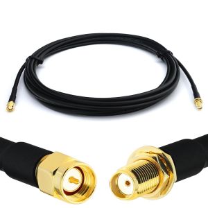 SMA Mâle vers SMA Femelle 2m RG58 Cable Coaxial-Câble d'extension exterieur à faible perte rallonge etanche-pour Routeur WIFI Radio Antenne LTE GSM Amplificateur 4G 5G 6G LTE Hotspot - Neuf