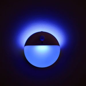 2 Packs Détecteur De Mouvement Veilleuse Bleue, 2 Sources Lumineuses, 3 Modes D'éclairage, Alimenté Par Batterie, Veilleuse À Gradation Continue - Neuf