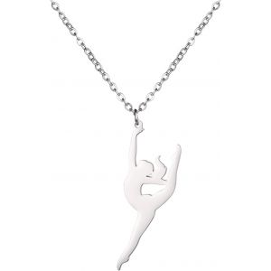 Kal-Inspiration Gymnastique Pendentif Collier Ballet Ballerine Sport Danse Solo Usa Gymnastique Choker Équipe Bijoux Fille Femme Coach Fille - Neuf