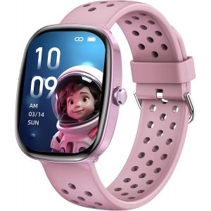 Montre Connectée Enfants, Fitness Tracker Montre Pour Enfants Filles Garçons Avec Podomètre, Moniteur De Sommeil, 100 Modes Sport, Réveil, Cadeau Pour Garçons, Filles Et Adolescents 6+ (Rose) - Neuf