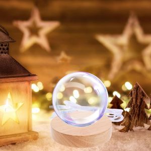 Base De Lampe Pour Boule Lumineuse Socle Affichage Led Avec Commutateur &Agrave; Couleurs Support Stable Pour Veilleuse Et D&eacute;coration De Table - Neuf