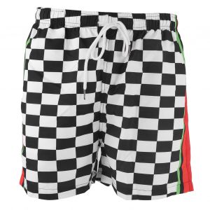 Short De Plage Respirant D'ete Pour Homme, Noir Et Blanc, A Carreaux, Decontracte, Tendance, Stk102007, Xl - Neuf