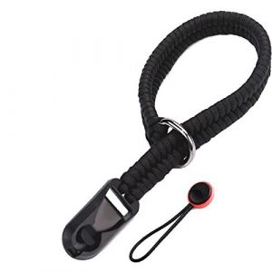 Dragonne Appareil Photo Courroie Fixation Rapide Camera Strap Wristband Hand Adjust Webted Compatible with Canon,Nikon,Sony,Olympus Wrist Strap (Dragonne de caméra noire) - Neuf