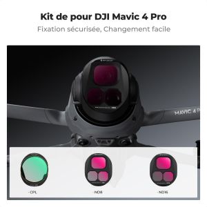 Filtre Pl Nd8 Nd16 Polarisant Et Densit&eacute; Neutre Compatible Avec Djl Mavic 4 Pro Nano-Rev&ecirc;tements &Eacute;tanche Anti Des Rayures L&eacute;ger Hd[Z2770] - Neuf