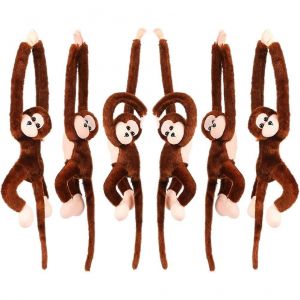 24 Pouces Long Bras Singe Peluche Jouet Animal En Peluche Singe Mignon D&eacute;coration D'anniversaire Cadeaux De No&euml;l 6pcs - Neuf